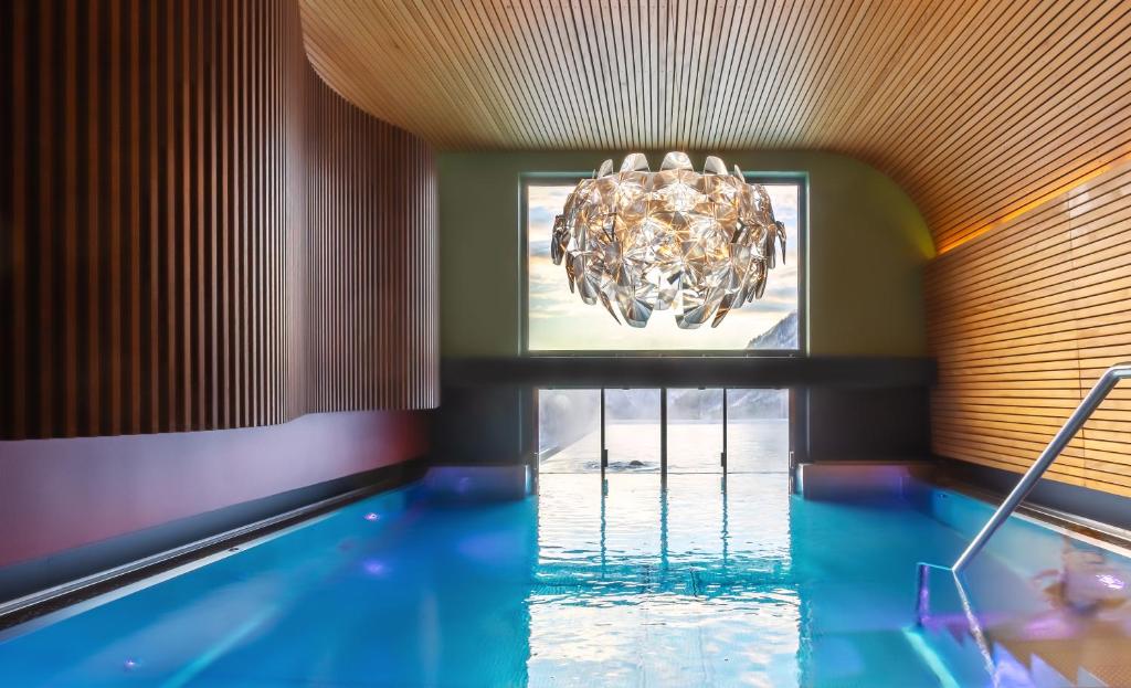 Bazén v ubytování Wohlfühlhotel Hubertushof nebo v jeho okolí