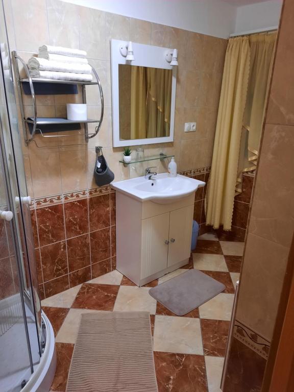 Koupelna v ubytování Ambrózia Guesthouse