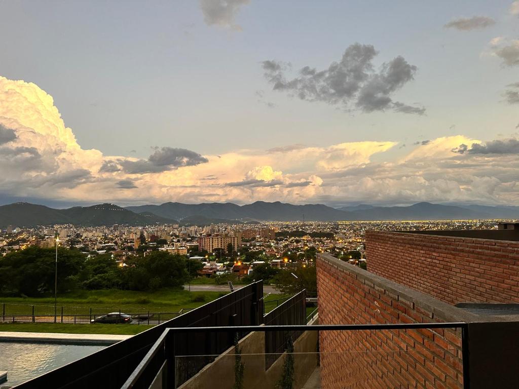 a view of a city from a building at El Mirador in Salta