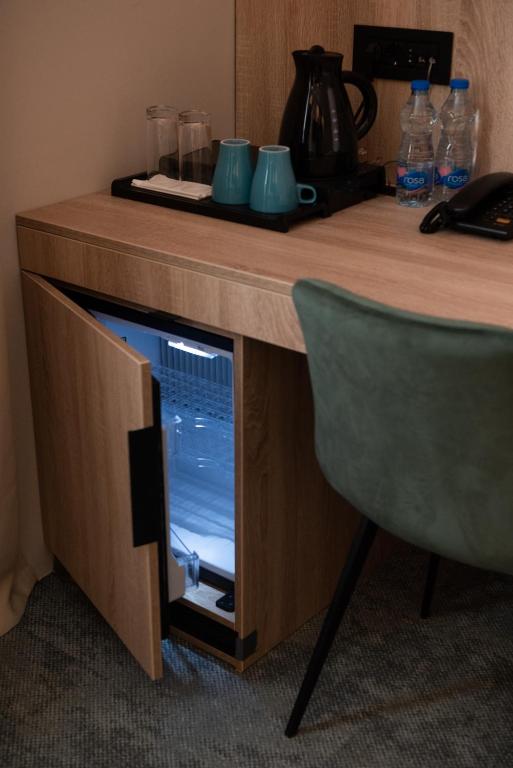 Kuchyň nebo kuchyňský kout v ubytování HOTEL GRACIAN
