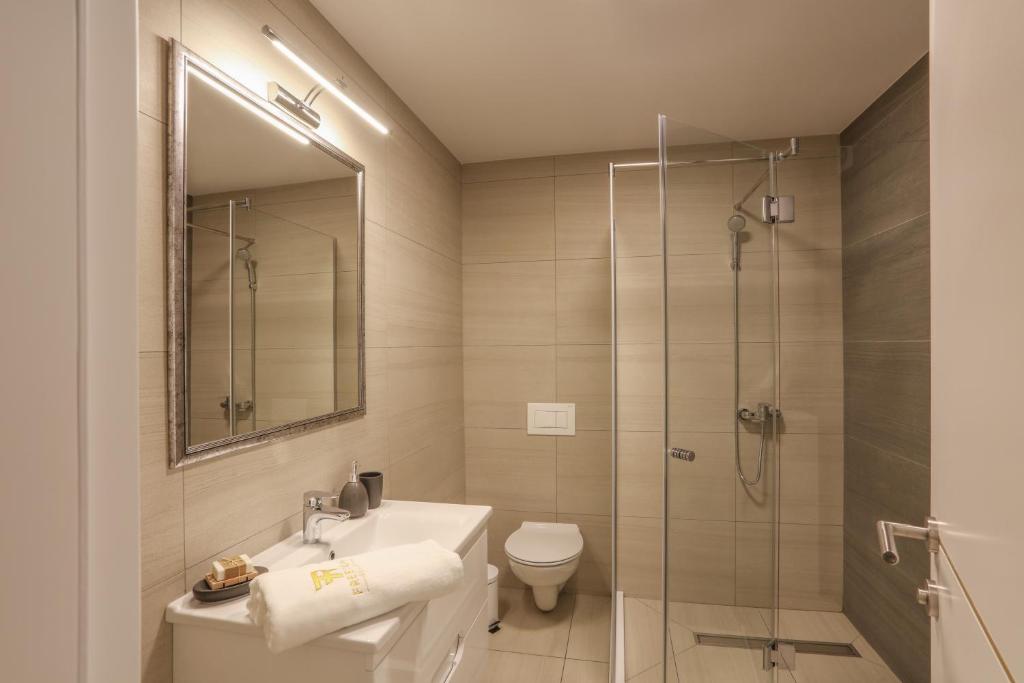 Koupelna v ubytování Apartmani Freedom place