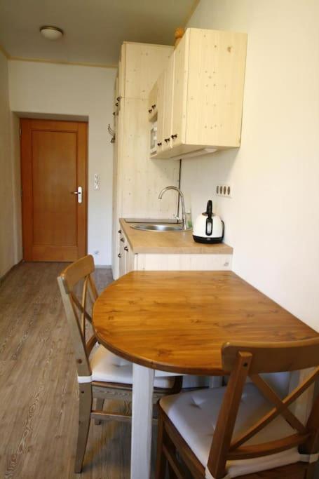 Kuchyň nebo kuchyňský kout v ubytování Stylový vesnický apartmán v soukromí M. Skála Český Ráj