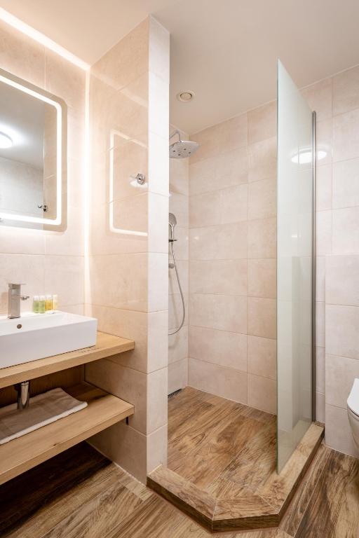 Koupelna v ubytování Wellness Hotel Ondrášův dvůr