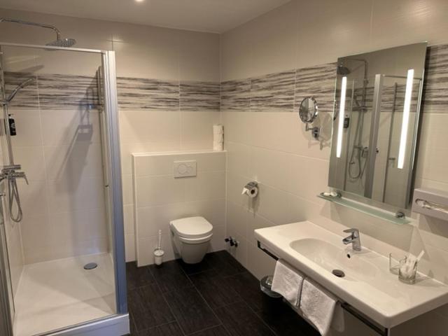 Koupelna v ubytování Hotel Kendler