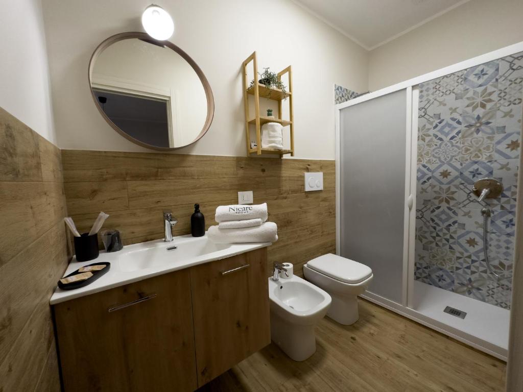 Koupelna v ubytování Nicarè Rooms