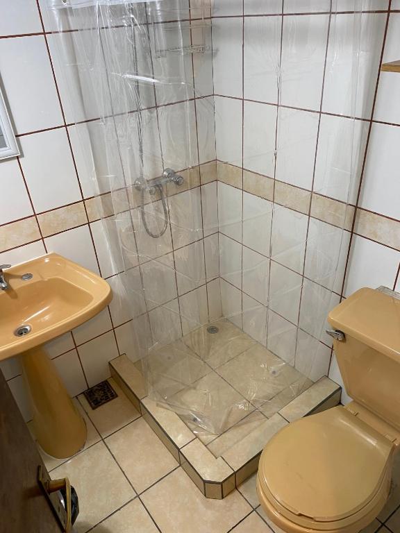 Koupelna v ubytování Ruka Pucón Hostel