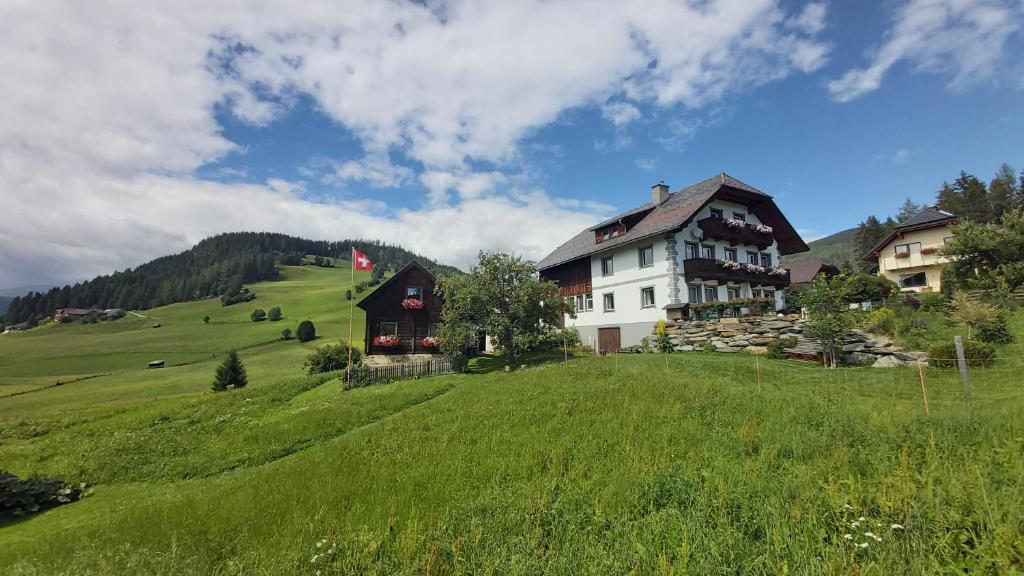 a house on a hill with a green field at SCHWEIZER Hof in Tamsweg