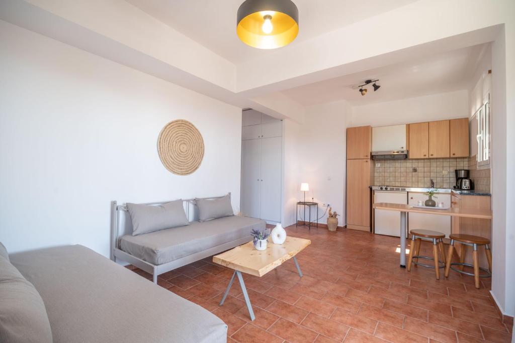 Kuchyň nebo kuchyňský kout v ubytování Christoforos Apartments