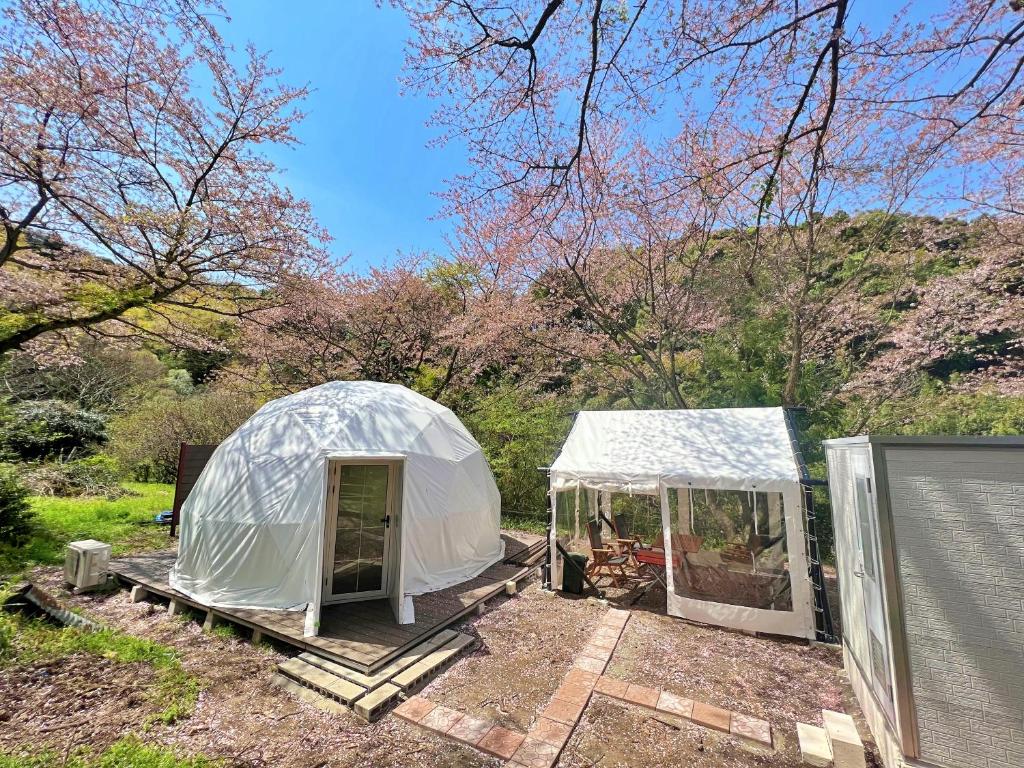 Zahrada ubytování glampark Shikisou Shimane