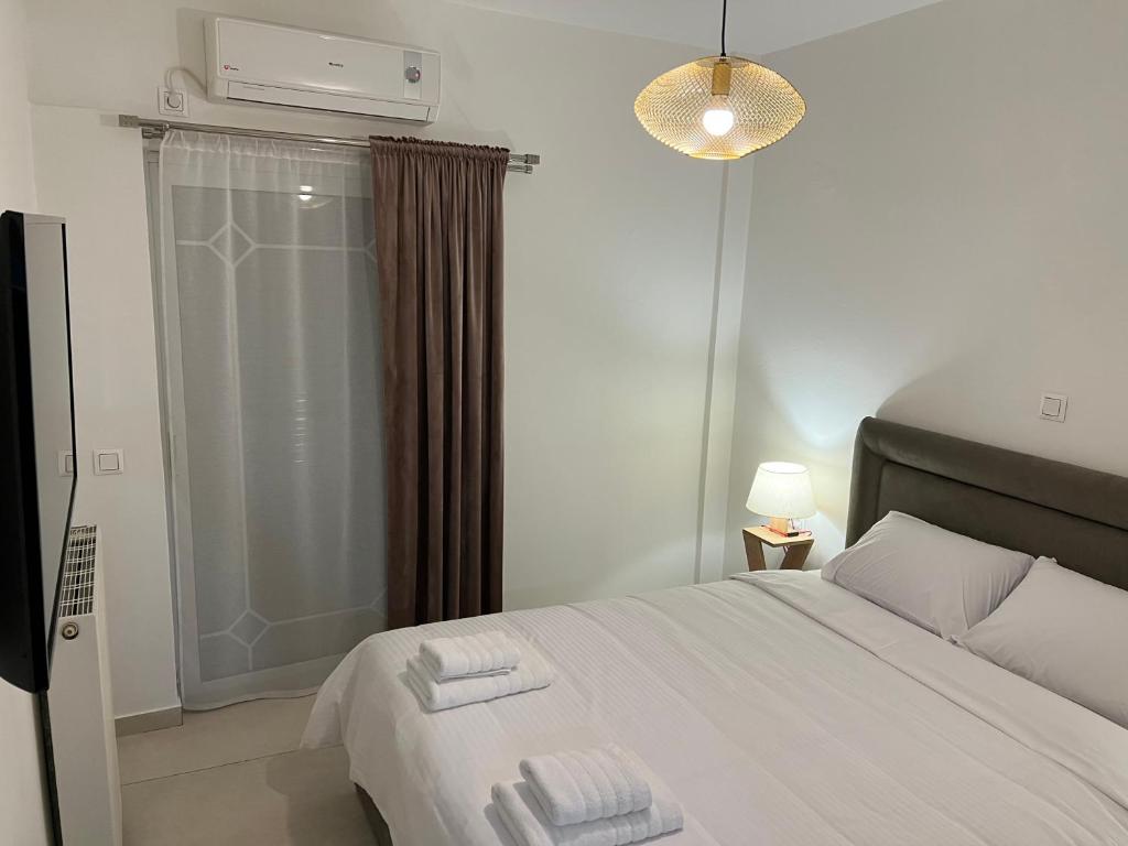 Postel nebo postele na pokoji v ubytování Alpha Apartment