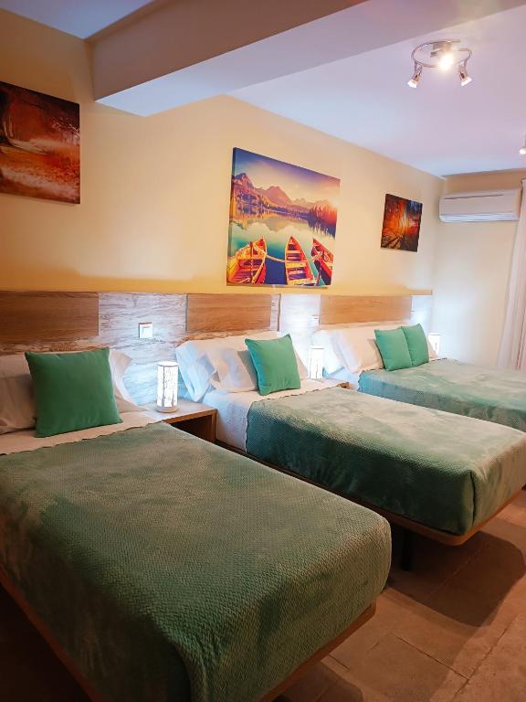 Postel nebo postele na pokoji v ubytování Hotel Alma Rosa