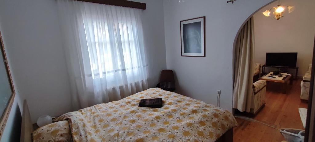 Postel nebo postele na pokoji v ubytování AUTHENTIC HOUSE STRATONI CHALKIDIKI GREECE 6P SEAVIEW