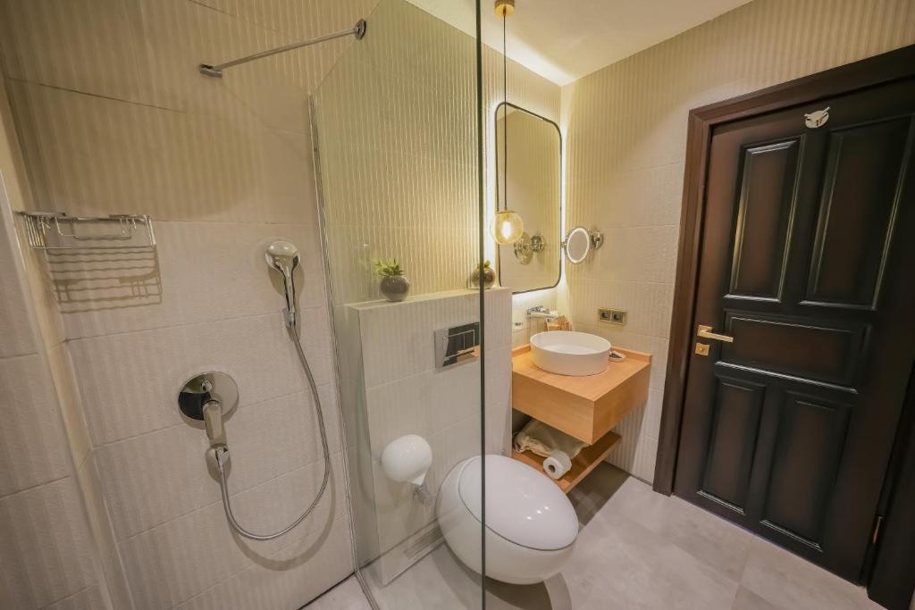 Koupelna v ubytování Nuup Hotel
