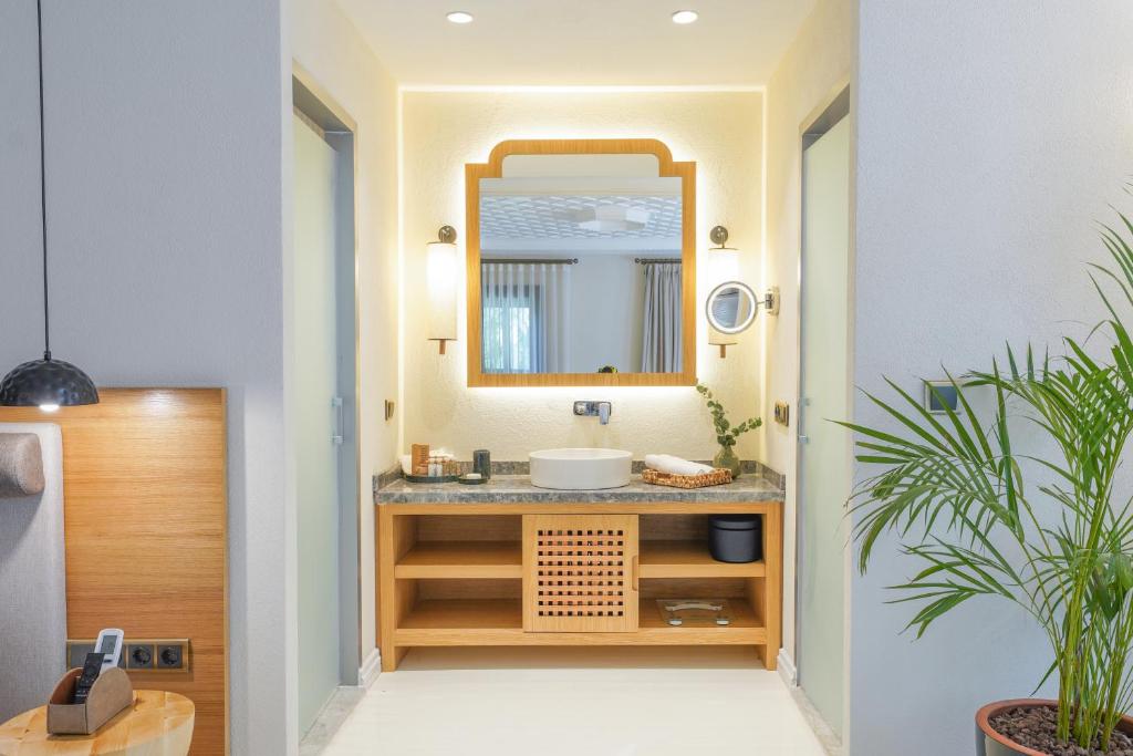 Koupelna v ubytování Nuup Hotel