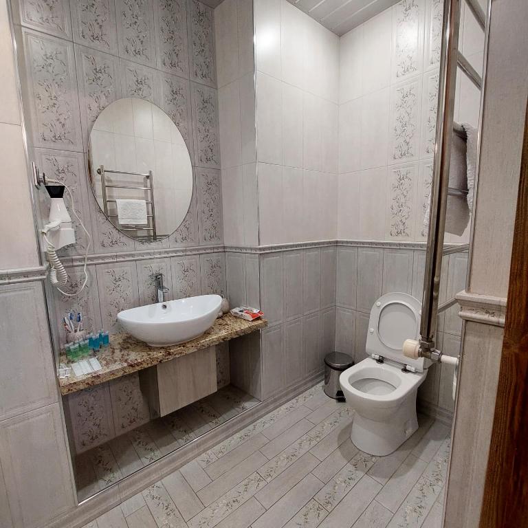 Koupelna v ubytování Via Gyumri