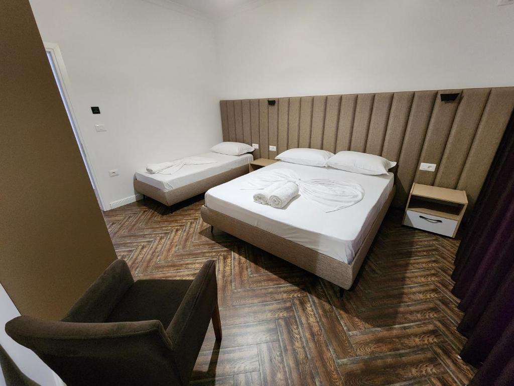 Postel nebo postele na pokoji v ubytování Villa AX Mirage