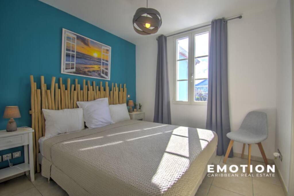Postel nebo postele na pokoji v ubytování Duplex face à la mer