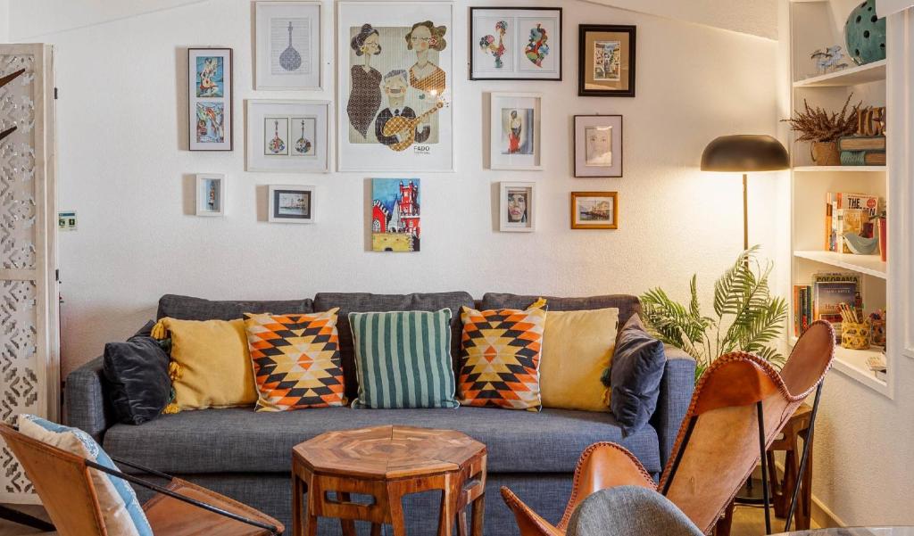 Et opholdsområde på Casa Paraíso Cascais