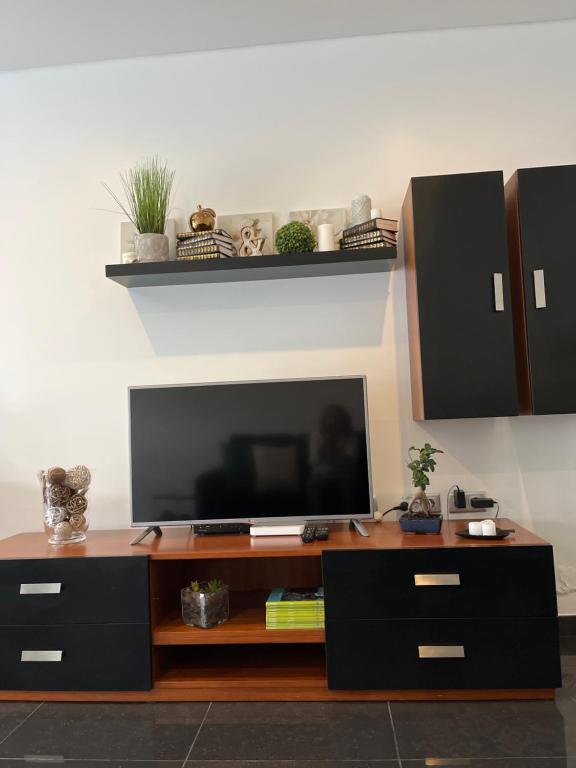 TV a/nebo společenská místnost v ubytování Crystal House