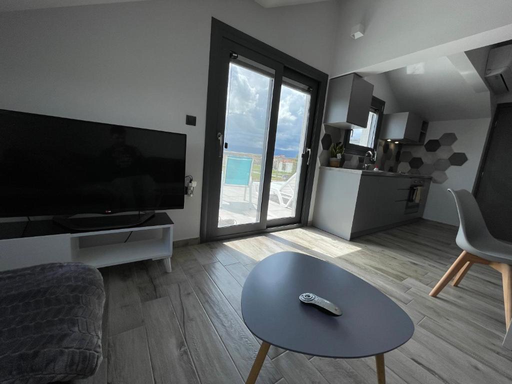 TV a/nebo společenská místnost v ubytování Breathtaking View design apartment