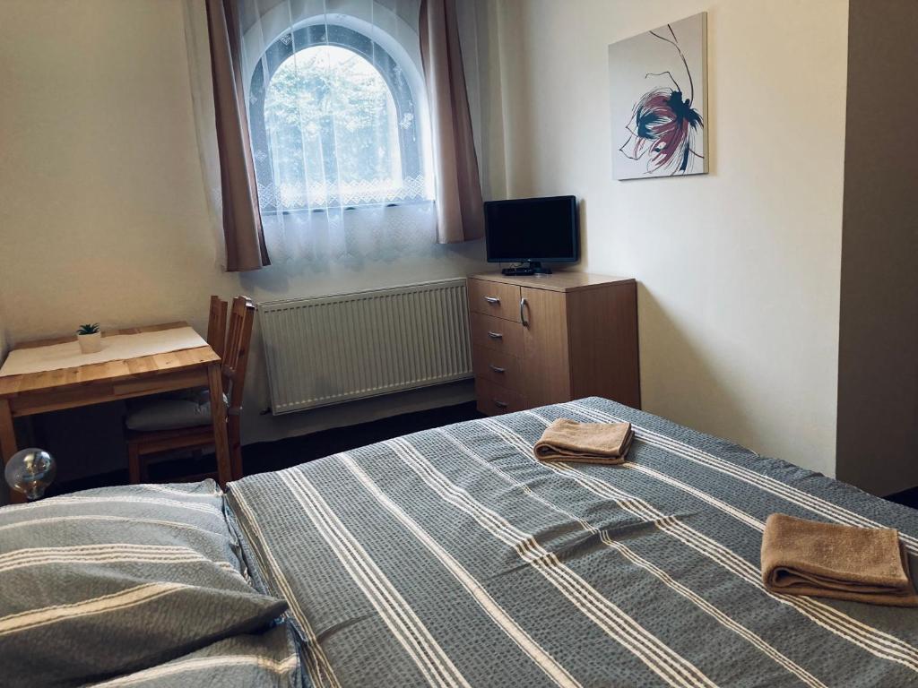 Postel nebo postele na pokoji v ubytování Ubytování Medlov