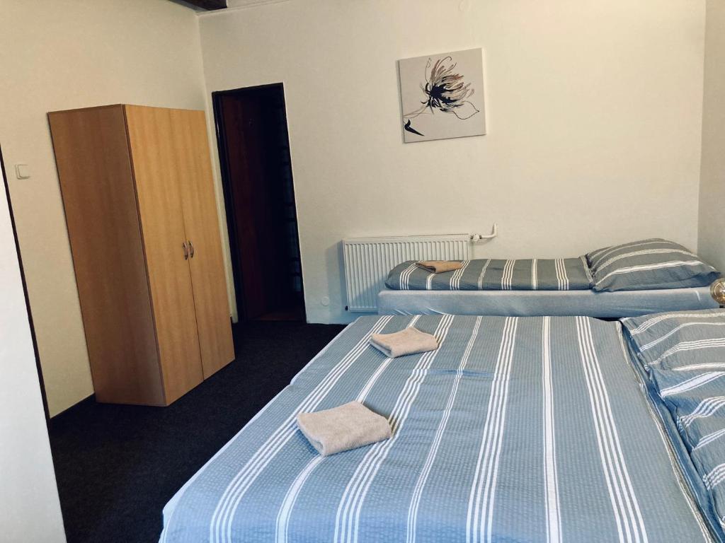 Postel nebo postele na pokoji v ubytování Ubytování Medlov