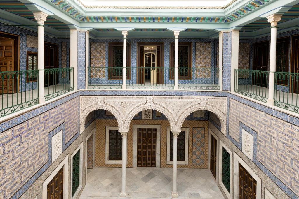a view of the inside of a building with columns at Palais Bayram in Tunis