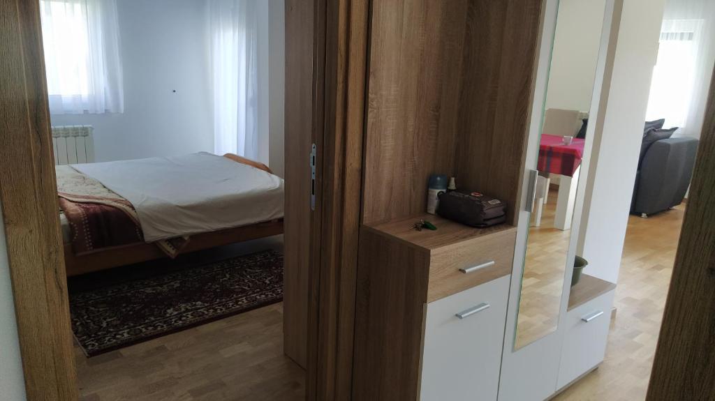 Kuchyň nebo kuchyňský kout v ubytování Apartman Daniela