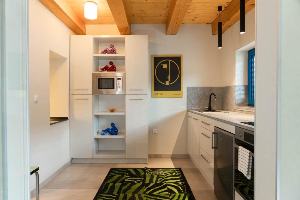 Kuchyň nebo kuchyňský kout v ubytování Apartmány Kopacka