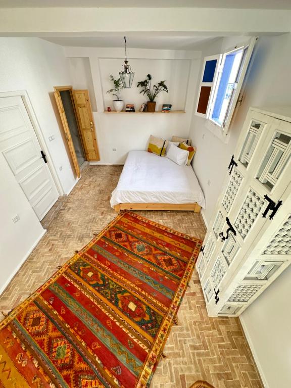 Postel nebo postele na pokoji v ubytování Home with a sea view