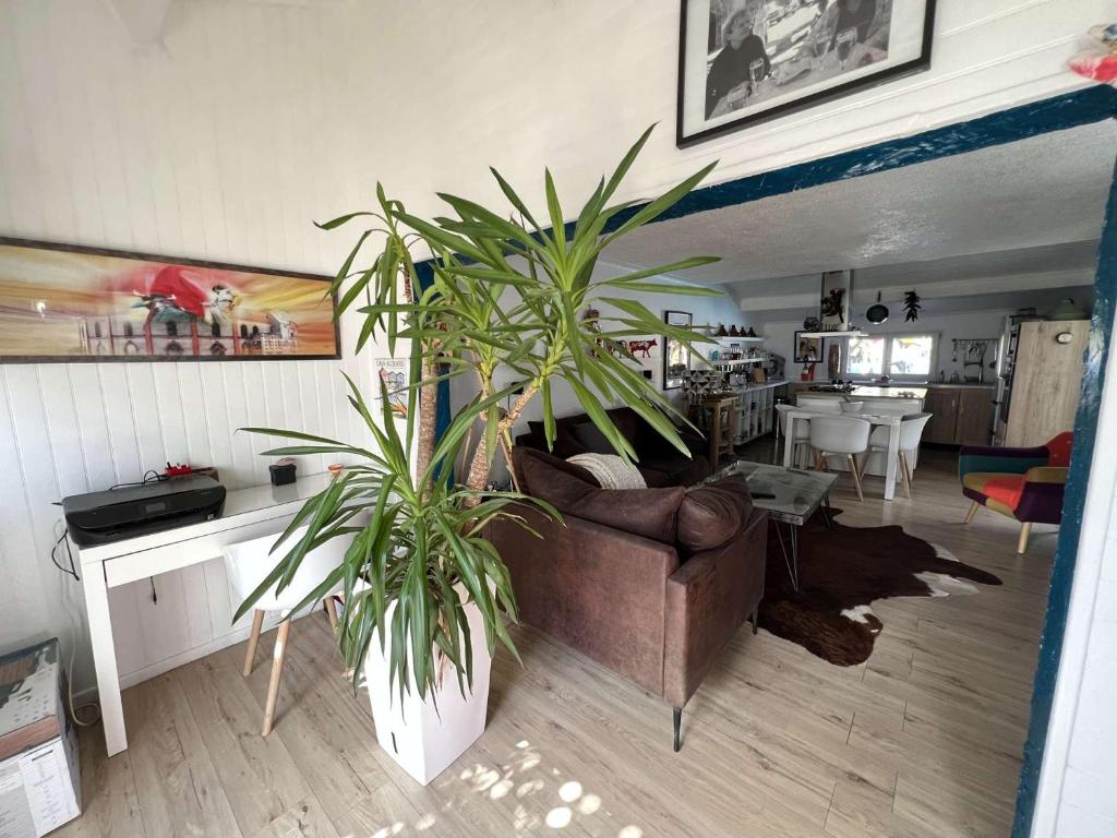 Kuchyňa alebo kuchynka v ubytovaní Maison avec Piscine Privée, Proche Plage et Commerces, Jardin et Terrasse, 6 Pers - FR-1-701-61