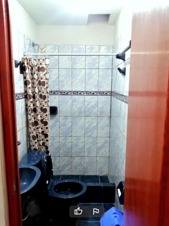 Koupelna v ubytování HOSTAL GRAU