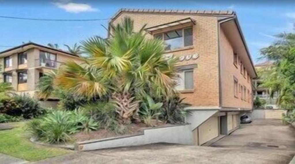 a house with a palm tree in front of it at Norfolk Grove Apartment - Hosted by Burleigh Letting in Gold Coast