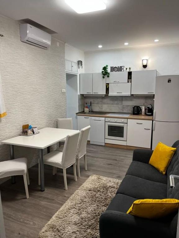 Kuchyň nebo kuchyňský kout v ubytování Apartman Plasse