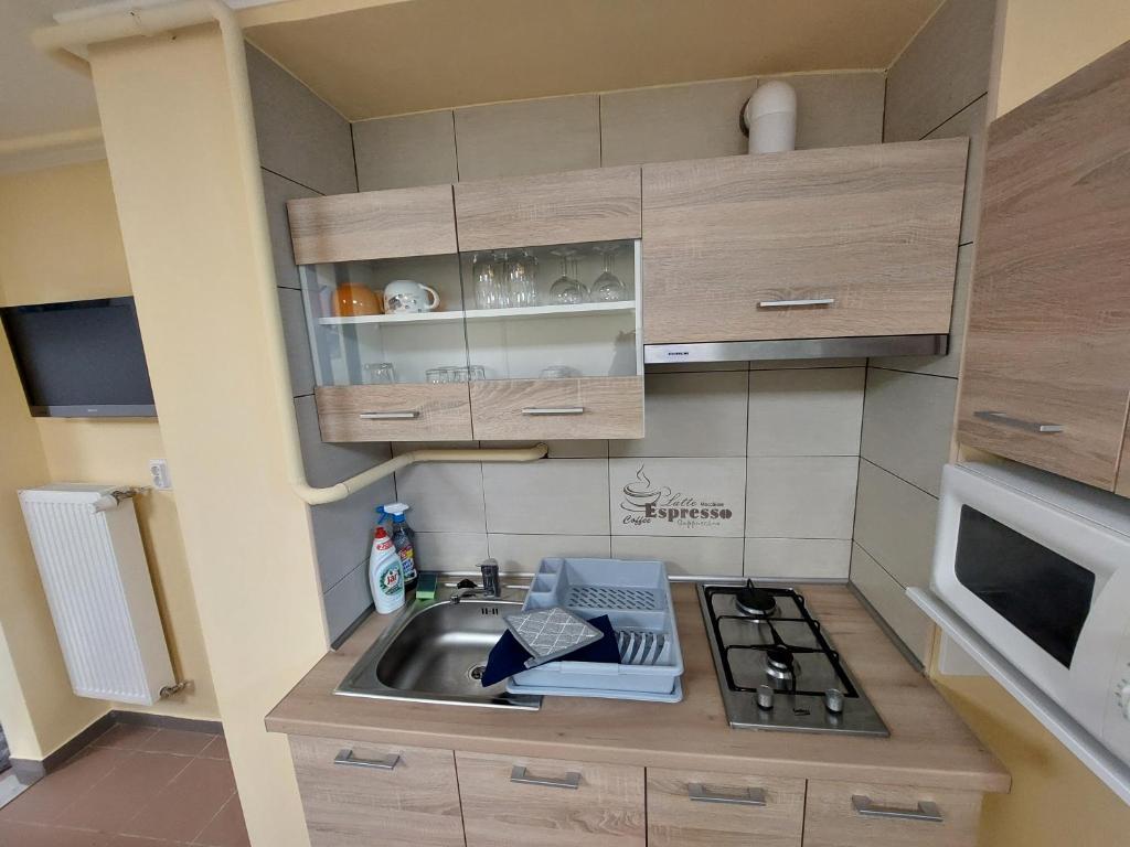 Kuchyňa alebo kuchynka v ubytovaní Relax apartman