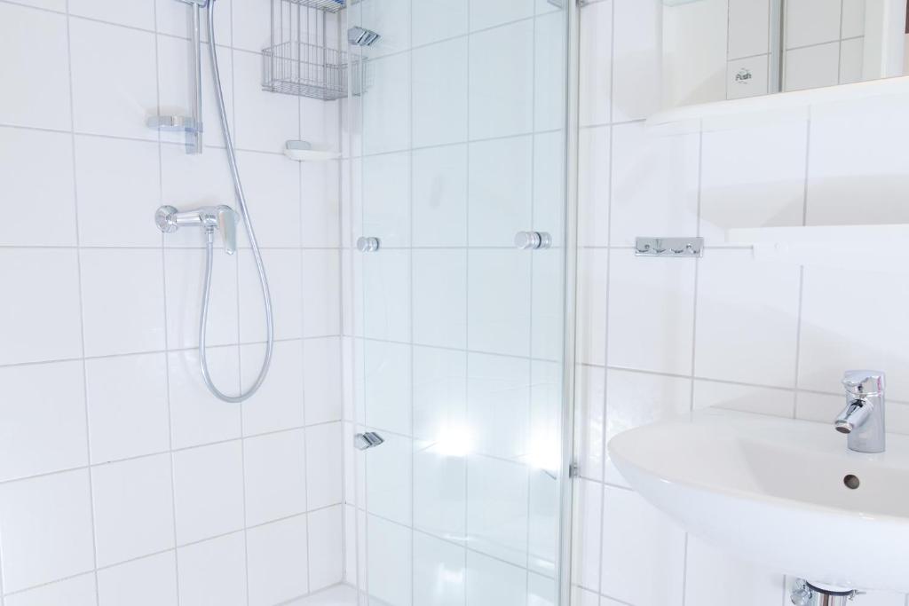 Koupelna v ubytování Gästehaus Schechter