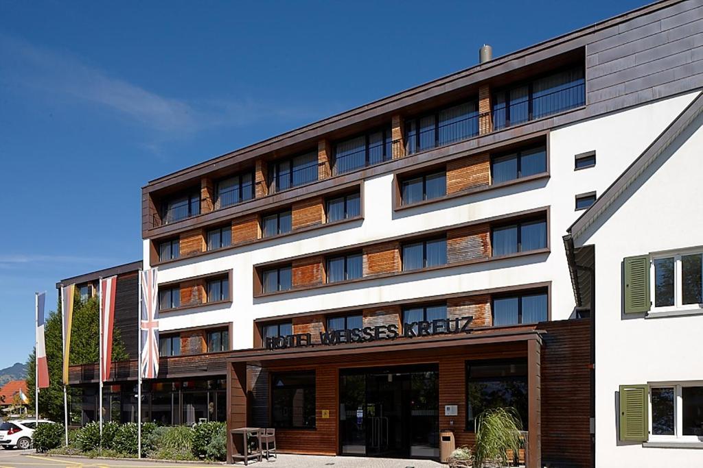 O edifício onde o hotel está situado