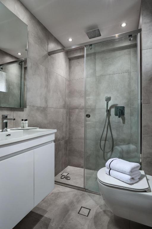 Koupelna v ubytování Quattro Suites