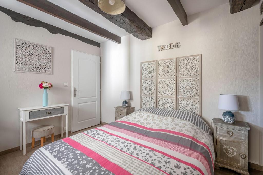 Posteľ alebo postele v izbe v ubytovaní Charmante maison entre La Baule et Guérande