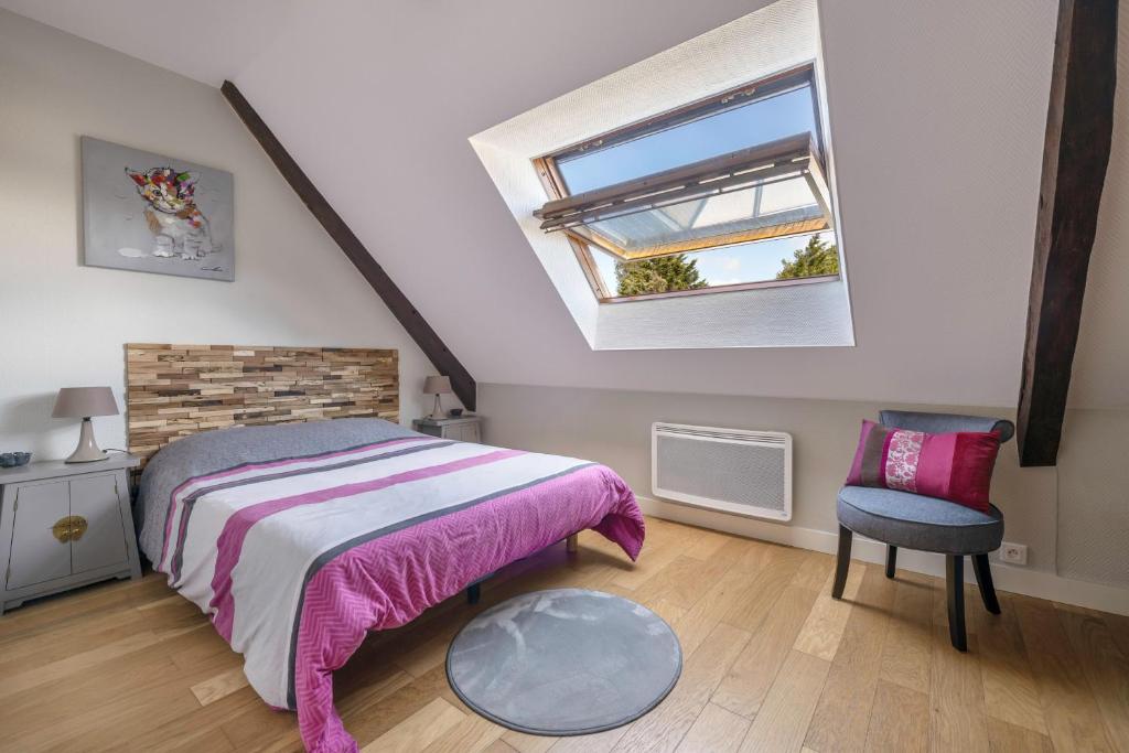 Posteľ alebo postele v izbe v ubytovaní Charmante maison entre La Baule et Guérande