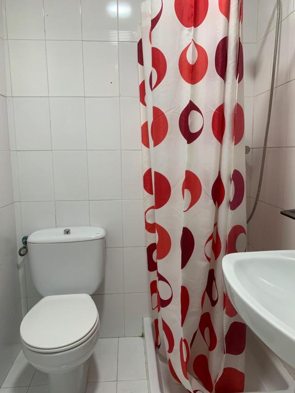 Koupelna v ubytování Hostal Sequeiros