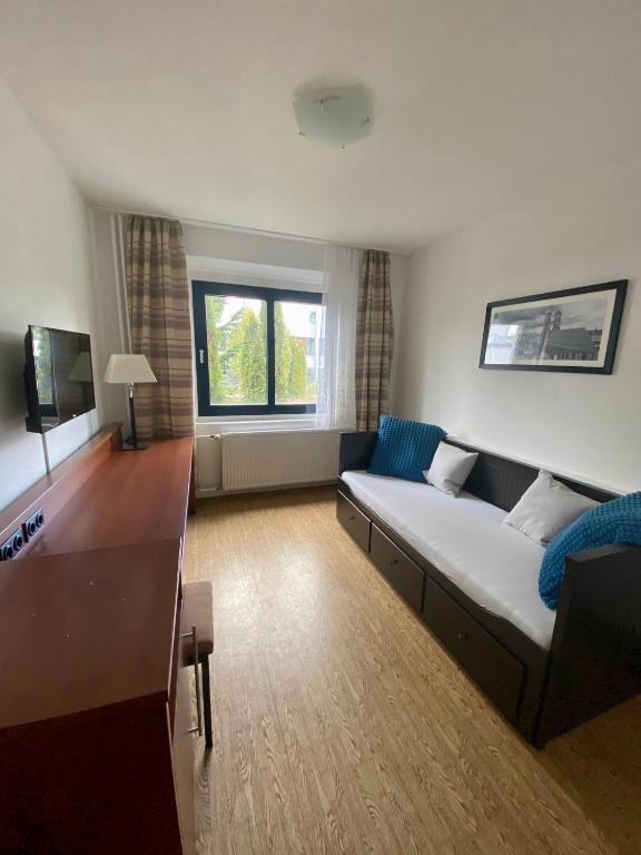 Televiisor ja/või meelelahutuskeskus majutusasutuses Olympia Hotel Suhl