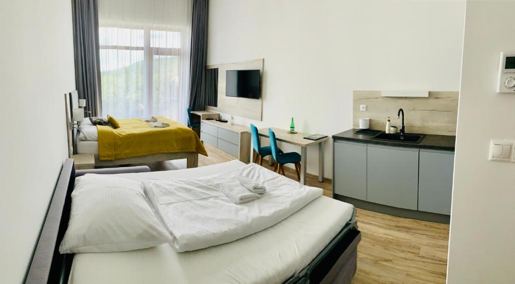 A television and/or entertainment centre at Apartmány Tatry