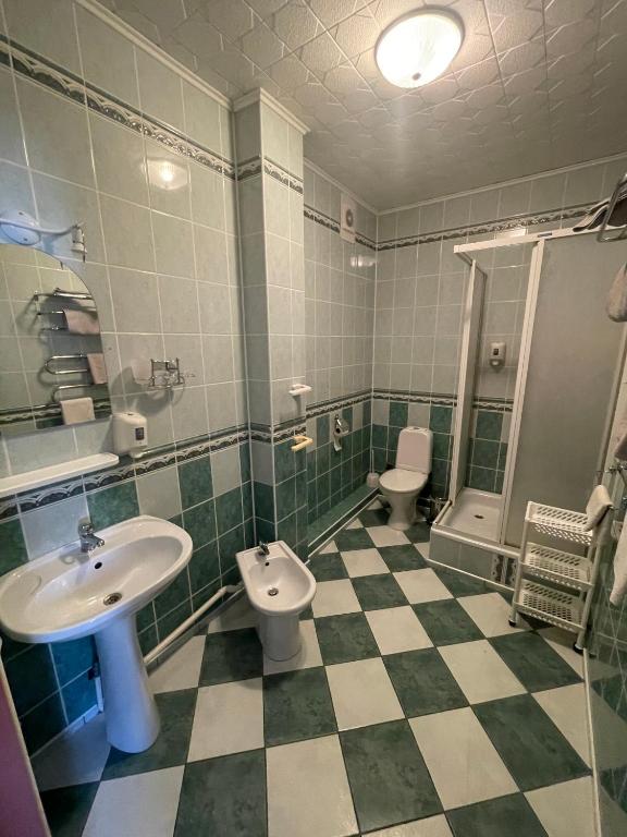 Koupelna v ubytování Saules rati