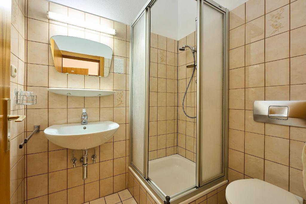 Koupelna v ubytování Gasthof Lamm