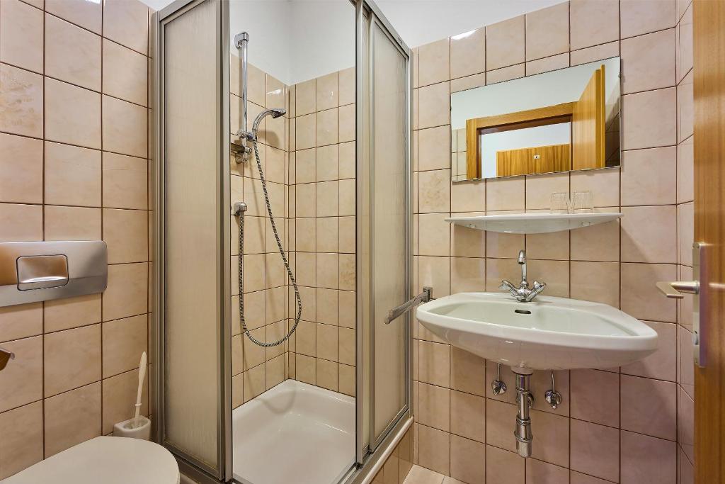 Koupelna v ubytování Gasthof Lamm