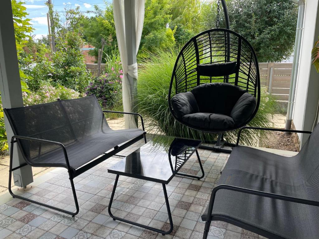 Posezení v ubytování Szélrózsa apartmanház