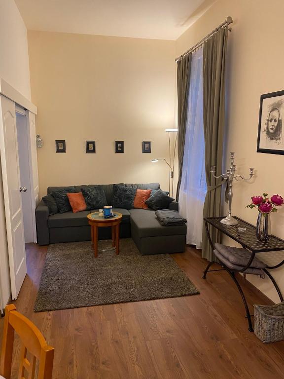 Posezení v ubytování Apartman 37 rezidence Britania v centru Mariánských Lázní