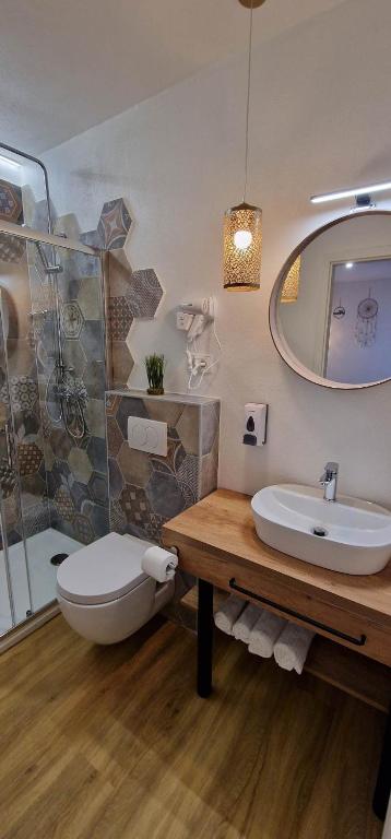 Koupelna v ubytování Hotel SAMARIN Črnomelj