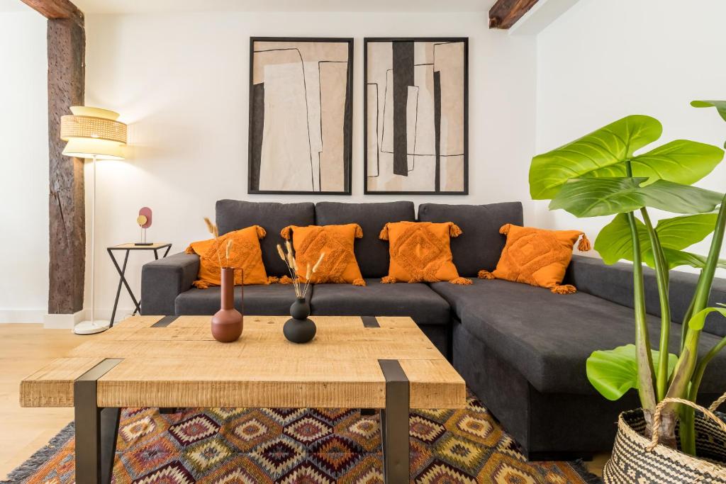Posezení v ubytování Apartamento de diseño en el corazón de Santander